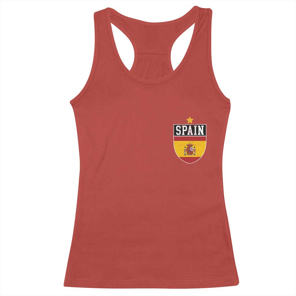 Spain 1st Star Espana Football Crest Racerback Tank Top TS11 Red Print Your Wear
