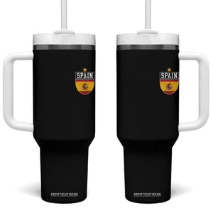 Spain 1st Star Espana Football Crest Tumbler With Handle TS11 One Size: 40 oz Black Print Your Wear