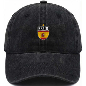 Spain 1st Star Espana Football Crest Washed Cotton Baseball Cap TS11 Print Your Wear