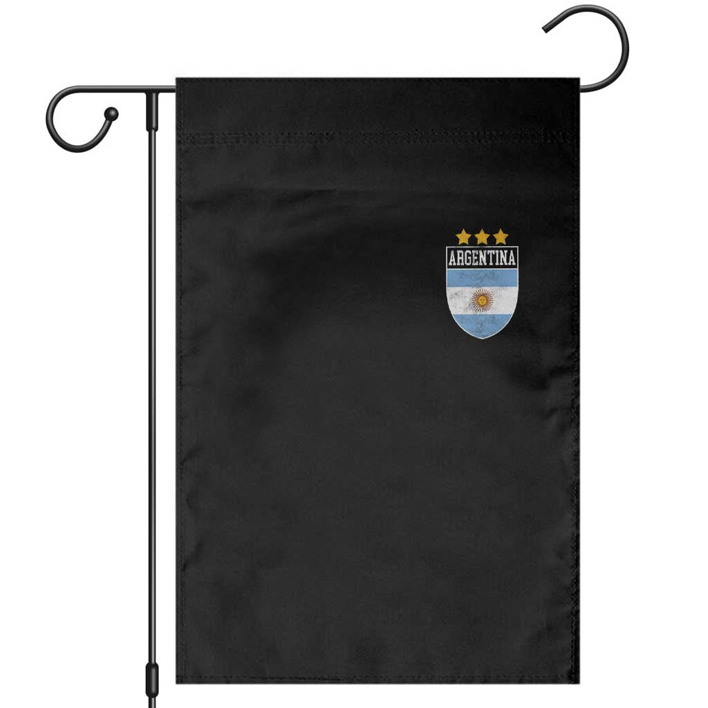 Argentina 3rd Star Vintage Argentine Football Crest Garden Flag TS11 Black Print Your Wear