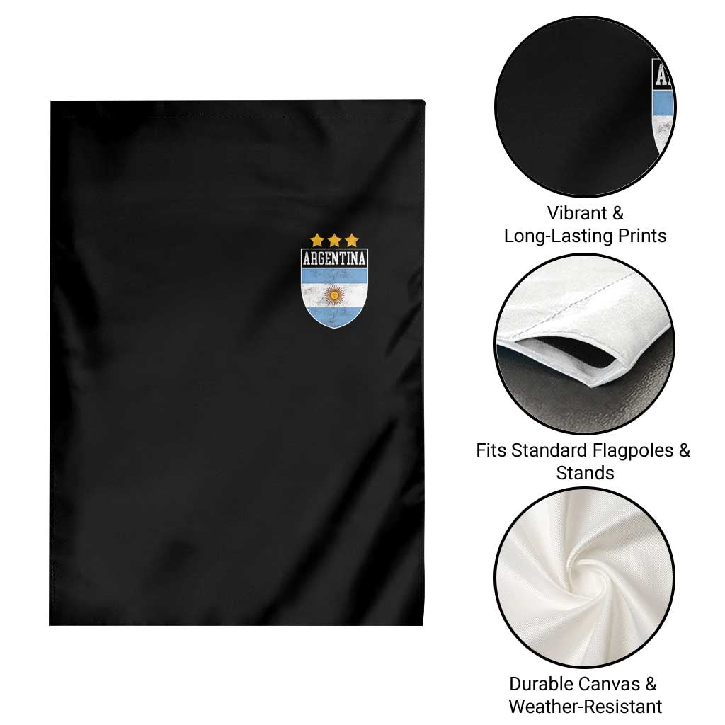 Argentina 3rd Star Vintage Argentine Football Crest Garden Flag TS11 Print Your Wear