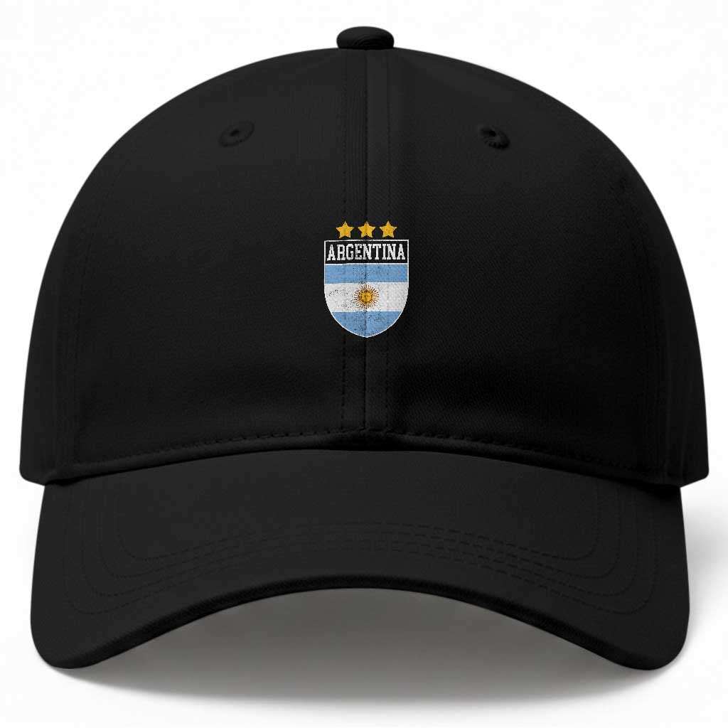 Argentina 3rd Star Vintage Argentine Football Crest Baseball Cap TS11 Print Your Wear