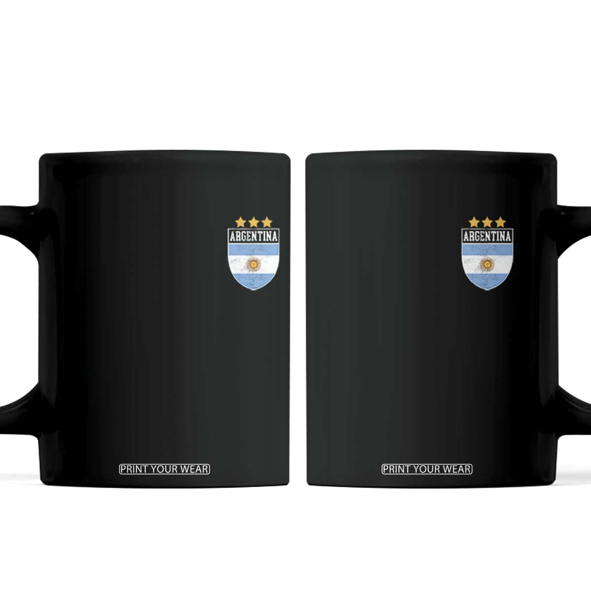 Argentina 3rd Star Vintage Argentine Football Crest Coffee Mug TS11 Black Print Your Wear