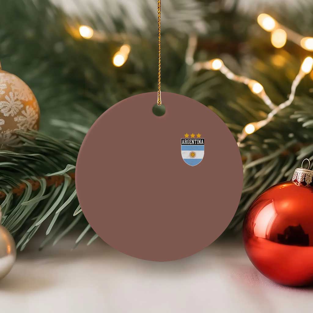 Argentina 3rd Star Vintage Argentine Football Crest Ceramic Ornament TS11 1pc Mocha Print Your Wear