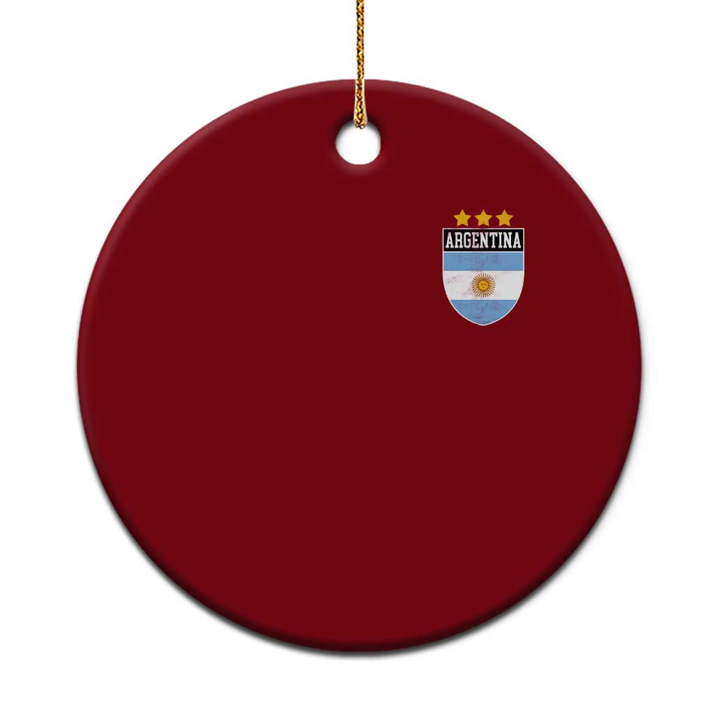 Argentina 3rd Star Vintage Argentine Football Crest Ceramic Ornament TS11 1pc Red Print Your Wear
