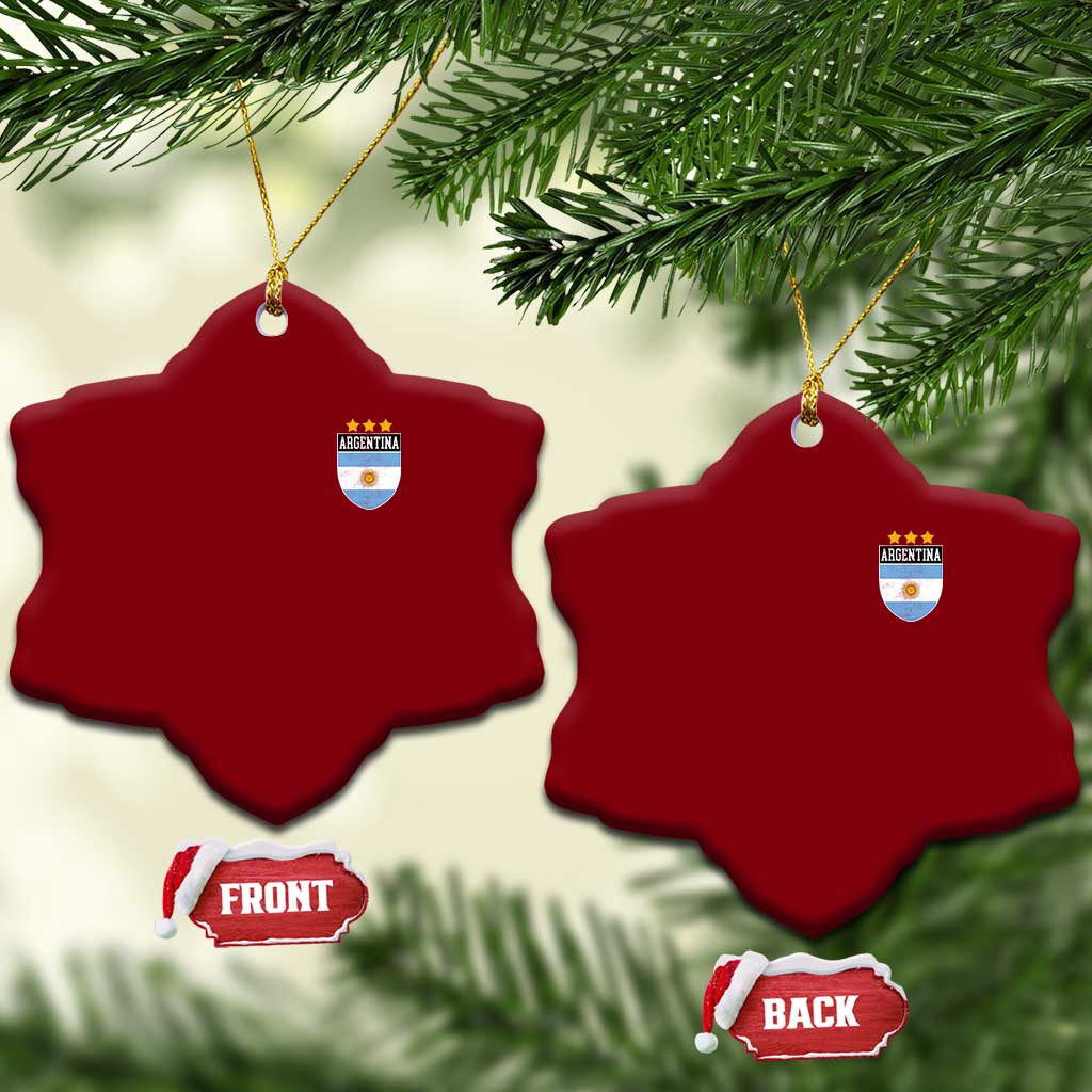 Argentina 3rd Star Vintage Argentine Football Crest Ceramic Ornament TS11 Print Your Wear