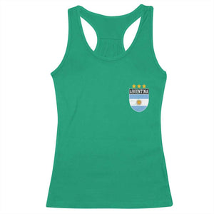 Argentina 3rd Star Vintage Argentine Football Crest Racerback Tank Top TS11 Irish Green Print Your Wear