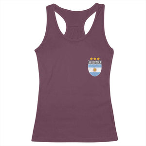 Argentina 3rd Star Vintage Argentine Football Crest Racerback Tank Top TS11 Maroon Print Your Wear