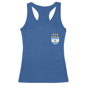 Argentina 3rd Star Vintage Argentine Football Crest Racerback Tank Top TS11 Royal Blue Print Your Wear