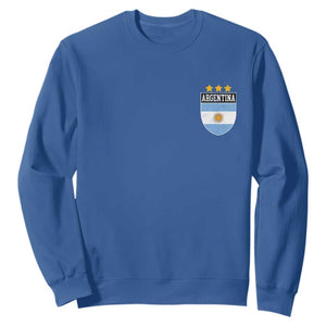 Argentina 3rd Star Vintage Argentine Football Crest Sweatshirt TS11 Royal Blue Print Your Wear