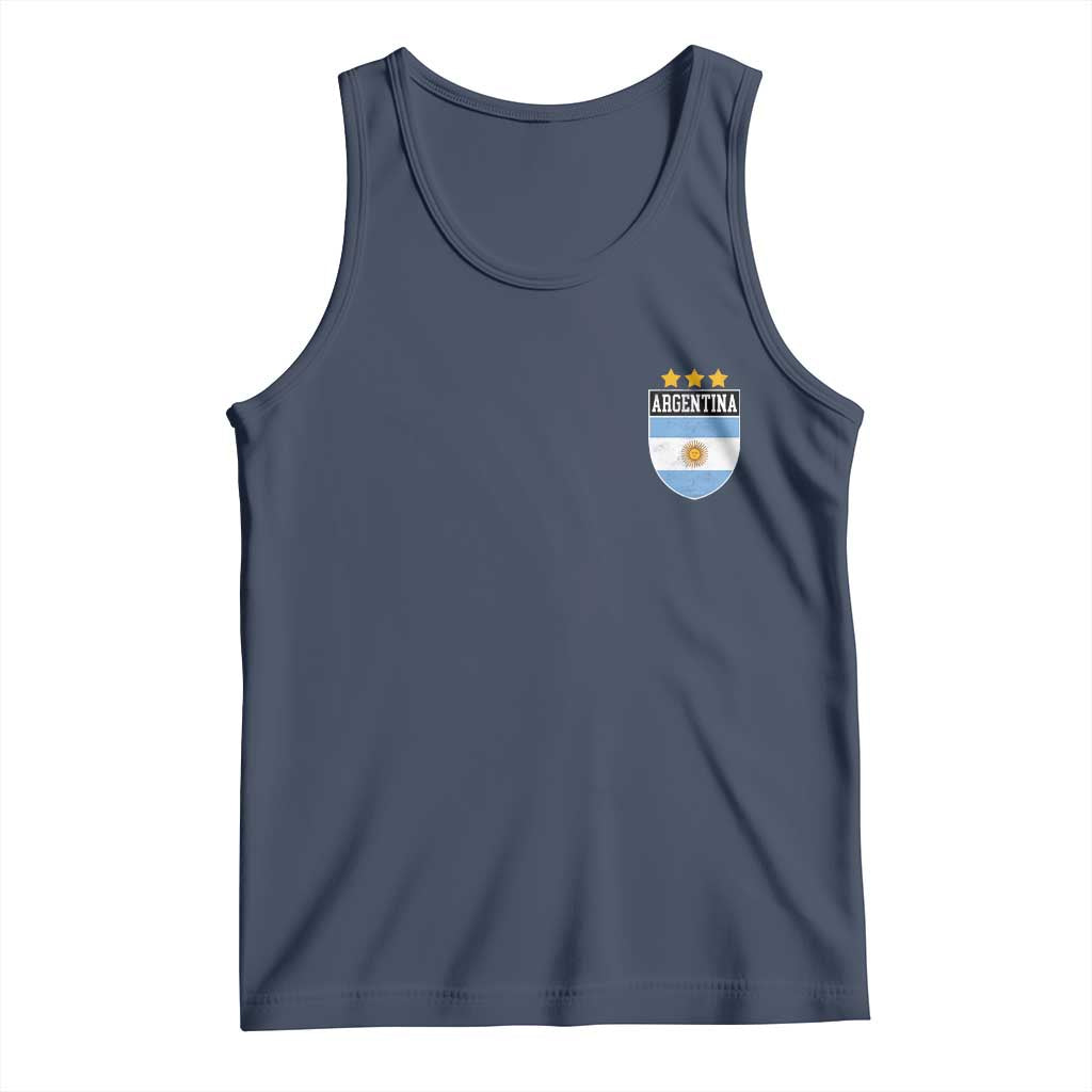 Argentina 3rd Star Vintage Argentine Football Crest Tank Top TS11 Navy Print Your Wear