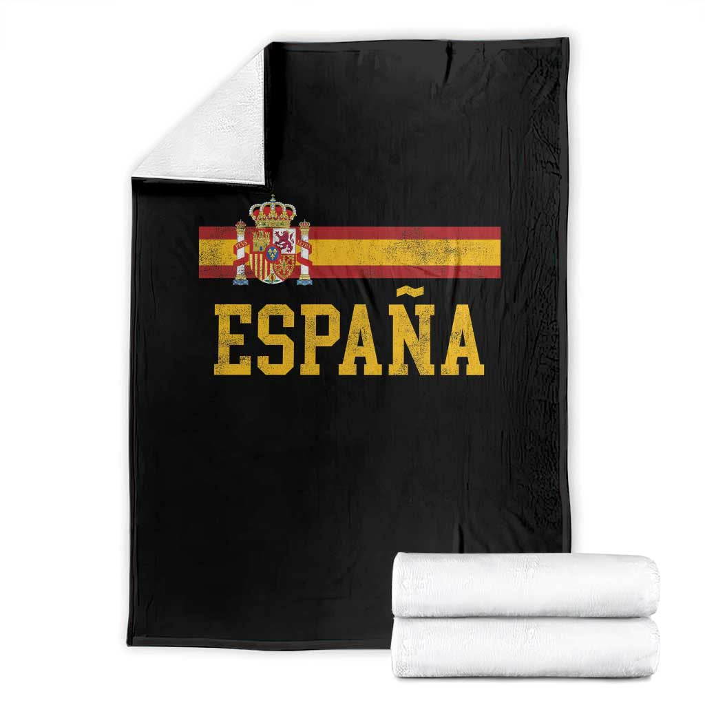 Espana Pride Vintage Spain Coat of Arms Patriotic Spainish Flag Throw Blanket TS11 Black Print Your Wear