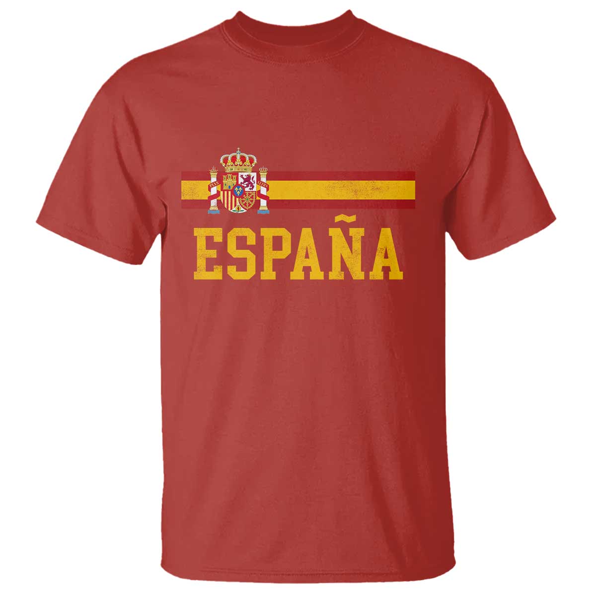 Espana Pride Vintage Spain Coat of Arms Patriotic Spainish Flag T Shirt TS11 Red Print Your Wear