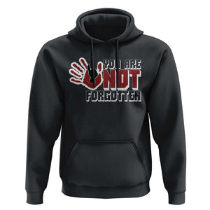 Native American Women Hoodie You Are Not Forgotten Stop MMIW Red Hand TS11 Black Print Your Wear