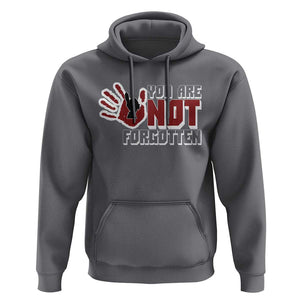 Native American Women Hoodie You Are Not Forgotten Stop MMIW Red Hand TS11 Charcoal Print Your Wear