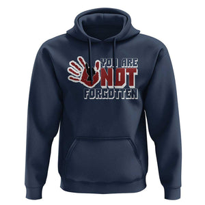 Native American Women Hoodie You Are Not Forgotten Stop MMIW Red Hand TS11 Navy Print Your Wear