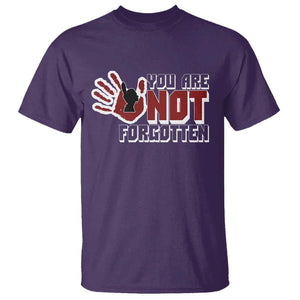 Native American Women T Shirt You Are Not Forgotten Stop MMIW Red Hand TS11 Purple Print Your Wear