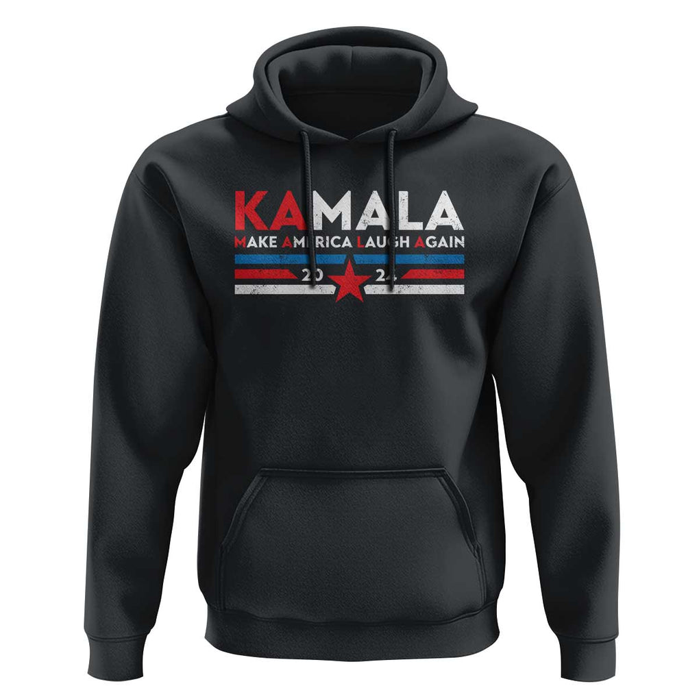 Harris 2024 Hoodie Make America Laugh Again Kamala Vintage Star TS11 Black Print Your Wear