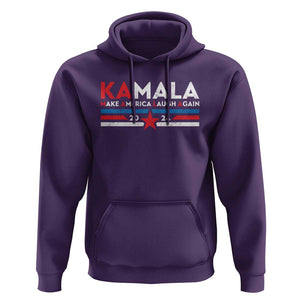 Harris 2024 Hoodie Make America Laugh Again Kamala Vintage Star TS11 Purple Print Your Wear