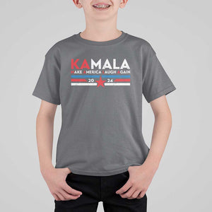 Harris 2024 T Shirt For Kid Make America Laugh Again Kamala Vintage Star TS11 Charcoal Print Your Wear