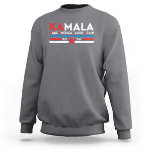 Harris 2024 Sweatshirt Make America Laugh Again Kamala Vintage Star TS11 Charcoal Print Your Wear