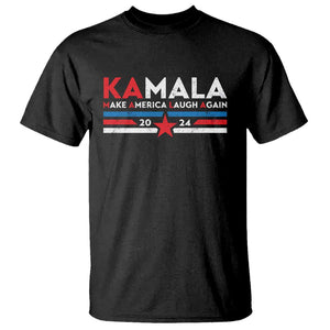 Harris 2024 T Shirt Make America Laugh Again Kamala Vintage Star TS11 Black Print Your Wear