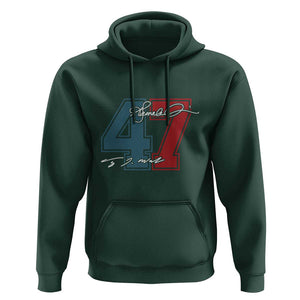 Harris Walz 2024 Hoodie Kamala Support 47th President Signature TS11 Dark Forest Green Print Your Wear