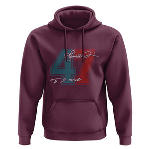 Harris Walz 2024 Hoodie Kamala Support 47th President Signature TS11 Maroon Print Your Wear