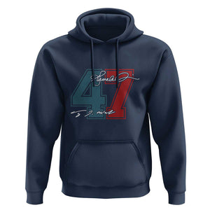 Harris Walz 2024 Hoodie Kamala Support 47th President Signature TS11 Navy Print Your Wear