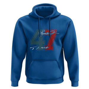 Harris Walz 2024 Hoodie Kamala Support 47th President Signature TS11 Royal Blue Print Your Wear