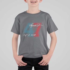 Harris Walz 2024 T Shirt For Kid Kamala Support 47th President Signature TS11 Charcoal Print Your Wear