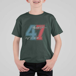 Harris Walz 2024 T Shirt For Kid Kamala Support 47th President Signature TS11 Dark Forest Green Print Your Wear