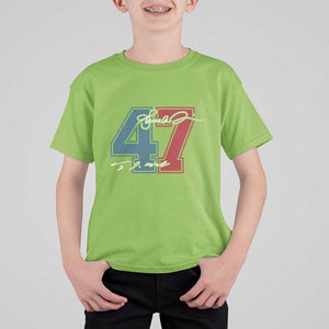 Harris Walz 2024 T Shirt For Kid Kamala Support 47th President Signature TS11 Lime Print Your Wear