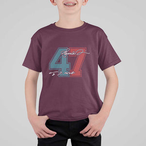 Harris Walz 2024 T Shirt For Kid Kamala Support 47th President Signature TS11 Maroon Print Your Wear