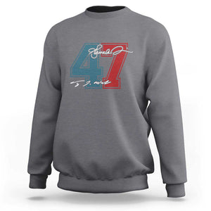 Harris Walz 2024 Sweatshirt Kamala Support 47th President Signature TS11 Charcoal Print Your Wear