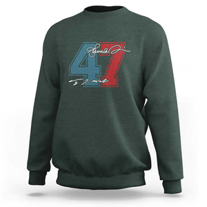 Harris Walz 2024 Sweatshirt Kamala Support 47th President Signature TS11 Dark Forest Green Print Your Wear