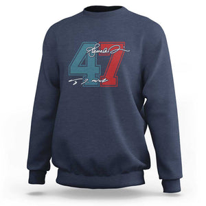 Harris Walz 2024 Sweatshirt Kamala Support 47th President Signature TS11 Navy Print Your Wear