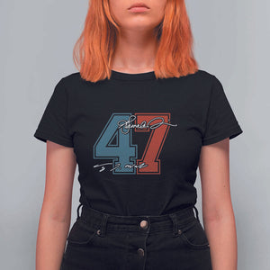 Harris Walz 2024 T Shirt For Women Kamala Support 47th President Signature TS11 Black Print Your Wear