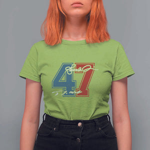 Harris Walz 2024 T Shirt For Women Kamala Support 47th President Signature TS11 Lime Print Your Wear