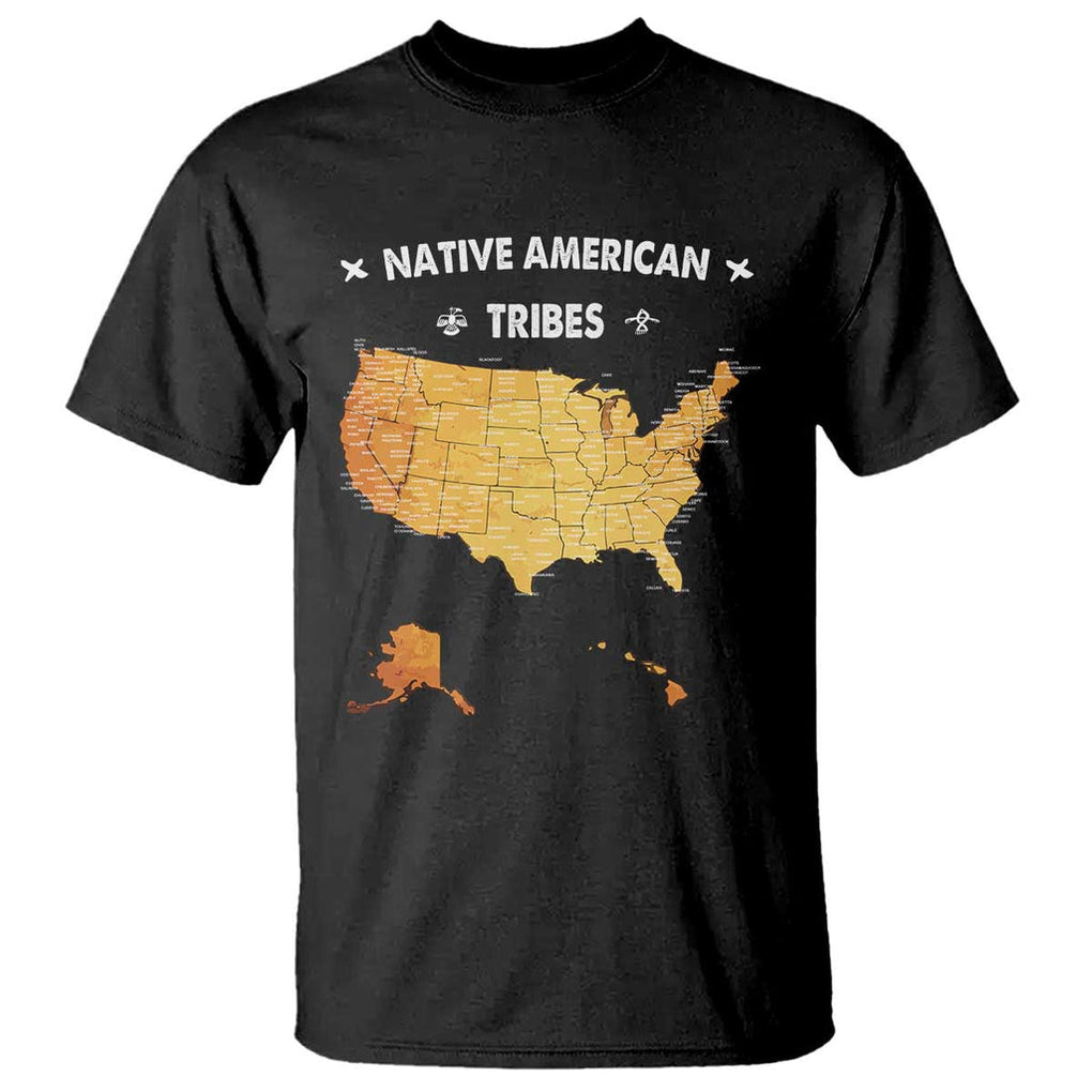 Native American Tribes T Shirt Vintage Native American Map US History TS11 Black Print Your Wear