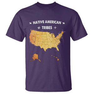 Native American Tribes T Shirt Vintage Native American Map US History TS11 Purple Print Your Wear