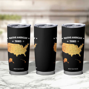 Native American Tribes Tumbler Cup Vintage Native American Map US History TS11 Print Your Wear