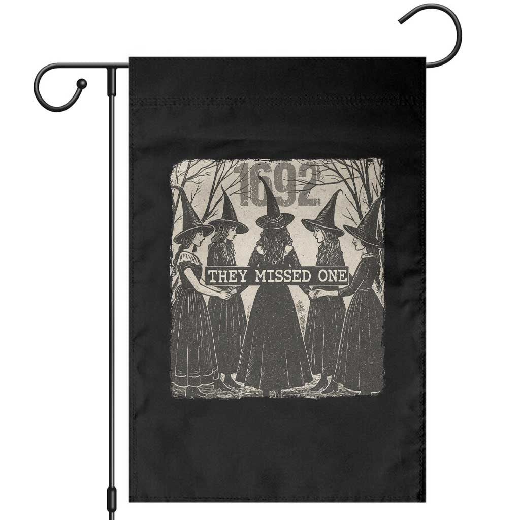 1692 They Missed One Garden Flag Halloween Feminist Witch Trials TS11 Black Print Your Wear