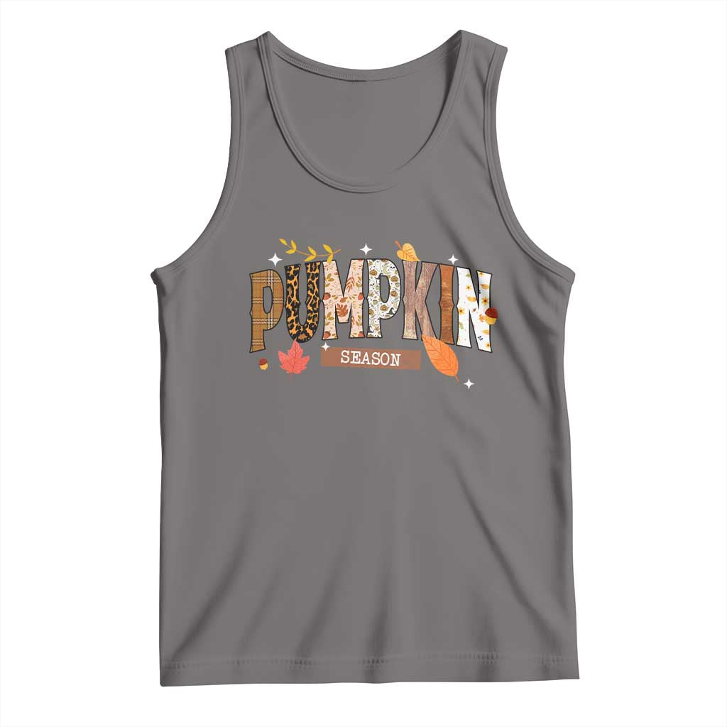 Pumpkin Season Tank Top Fall Autumn Harvest Season Thanksgiving TS11 Deep Heather Print Your Wear