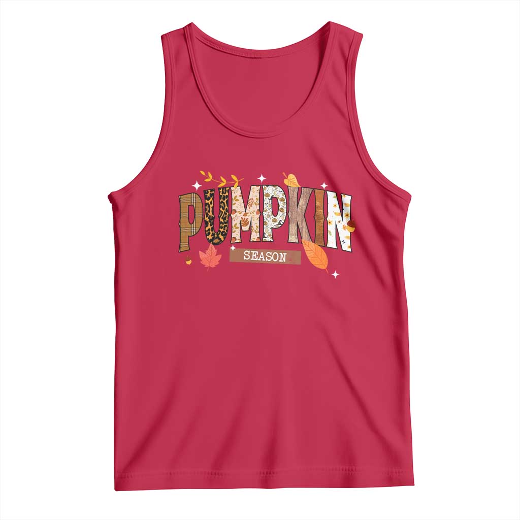 Pumpkin Season Tank Top Fall Autumn Harvest Season Thanksgiving TS11 Red Print Your Wear