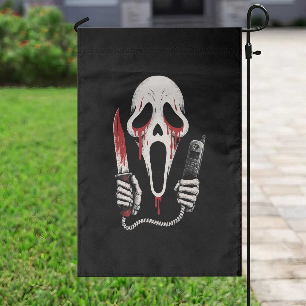 Funny Halloween Scary Face Ghost Garden Flag Horror Slasher Bloody Knife TS11 Print Your Wear