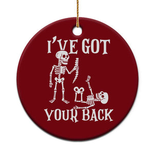 Funny I Got Your Back Ceramic Ornament Halloween Skeleton Skull TS11 1pc Red Print Your Wear