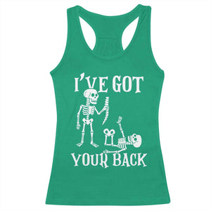 Funny I Got Your Back Racerback Tank Top Halloween Skeleton Skull TS11 Irish Green Print Your Wear