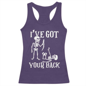 Funny I Got Your Back Racerback Tank Top Halloween Skeleton Skull TS11 Purple Print Your Wear
