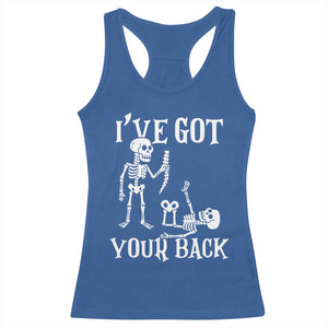 Funny I Got Your Back Racerback Tank Top Halloween Skeleton Skull TS11 Royal Blue Print Your Wear